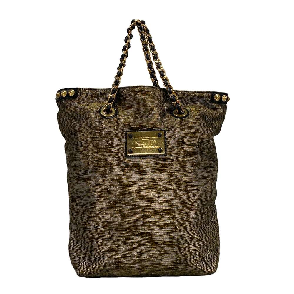 Louis Vuitton Collection Line Tote Bag Gold Black